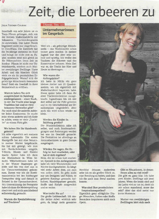 Wirtschaftskammer Salzburg Zeitung Tanja Pflaum